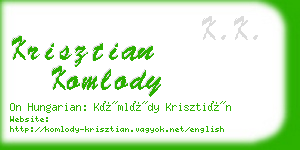 krisztian komlody business card